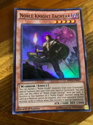 Noble Knight Eachtar MP15-EN047 1st Edition Super Rare NM + BONUS-image