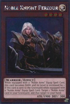 Yu-Gi-Oh Card - NKRT-EN010 - NOBLE KNIGHT PEREDUR (platinum rare) - NM/M-image