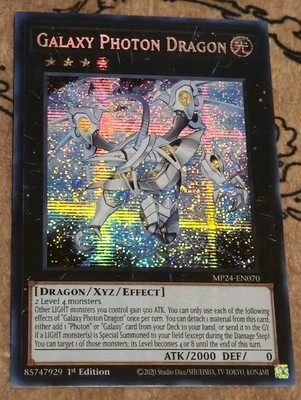 Yugioh Galaxy Photon Dragon MP24-EN070 1st Edition Prismatic Secret Rare NM -image