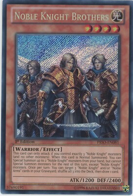 Yugioh Noble Knight Brothers PRIO-EN081 Secret Rare 1st Ed NM/LP-image