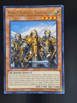 Noble Knight Brothers MAGO-EN083 Rare 1st Edition Yugioh Card-image