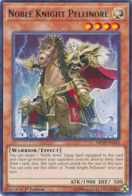 1X NM Noble Knight Pellinore - MP19-EN143 - Rare 1st Edition yugioh-image