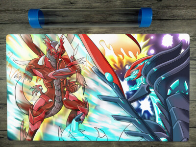 YGO/VG Dragonic Overlord The End VS Galaxy-Eyes Photon Dragon Playmat Free Tube-image