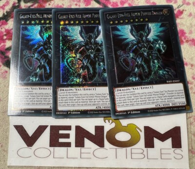 3x (M/NM) *EURO* Galaxy-Eyes Full Armor Photon Dragon RA01-EN037 Platinum Rare-image