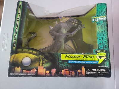 Godzilla 1998 Trendmasters Razor Bite Figure Sealed 10” Box Damage -image