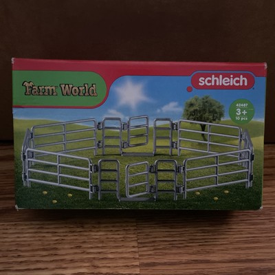Schleich Farm World Corral Fence with Gate Toy Accessory - Highly Detailed... -image