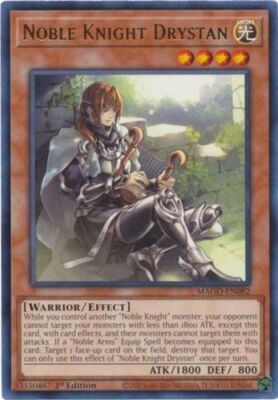 Yugioh! Noble Knight Drystan - MAGO-EN082 - Rare - 1st Edition Near Mint, Englis-image