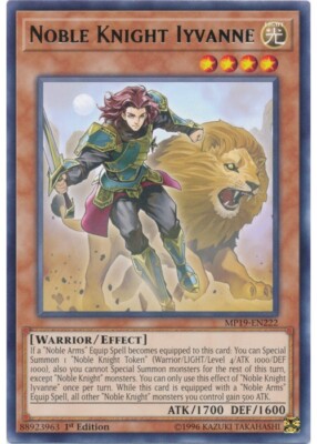 Yugioh - Noble Knight Iyvanne (Rare) (1st Edition) - MP19-EN222 P-image
