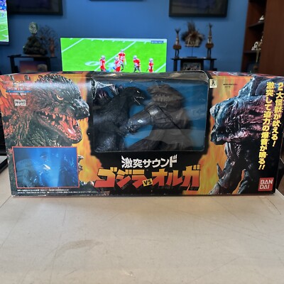 1999 BANDAI 9” GODZILLA VS 8” ORGA SOUND BATTLER FIGURE SET NEW IN BOX!-image