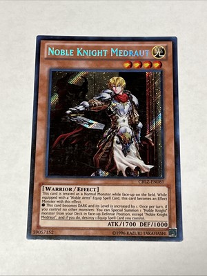 YUGIOH NOBLE KNIGHT MEDRAUT SECRET RARE CBLZ-EN081 M/LP-image