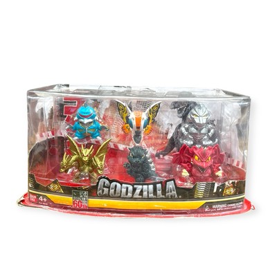 Bandai GODZILLA Chibi SUPER DEFORMED Mini Figure 6 Pack SEALED In Worn Box 2014-image