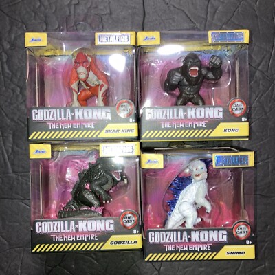 Godzilla X Kong: The New Empire 2024 Jada Metalfigs Complete Set of 4 - MISB-image