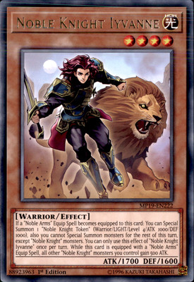 1st ed Noble Knight Iyvanne rare MP19-EN222 Yugioh-image