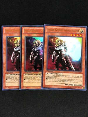 YUGIOH NOBLE KNIGHT GWALCHAVAD LTGY-EN081 1ST ULTRA X3-image