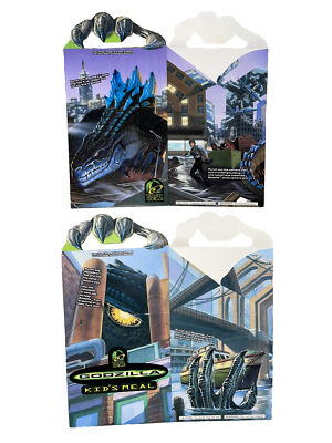 Vintage 1998 TACO BELL GODZILLA kids meal box Lot Of 2 Unassembled NEW-image