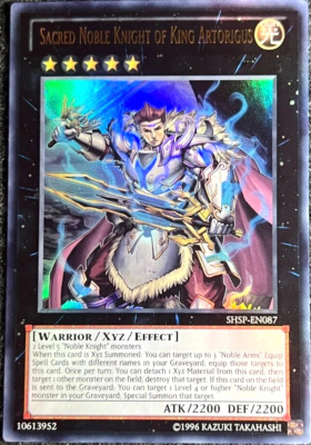 Sacred Noble Knight of King Artorigus SHSP-EN087 Ultra RARE YuGiOh TCG Card-image