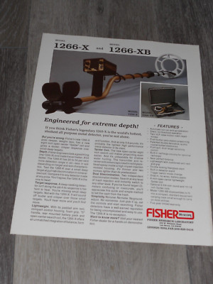 Fisher Metal Detector 1266-X & 1266-XB Specification Pamphlet-image