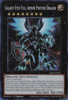Yu-Gi-Oh! Galaxy-Eyes Full Armor Photon Dragon RA01-EN037 1st Ed Super Rare NM-image