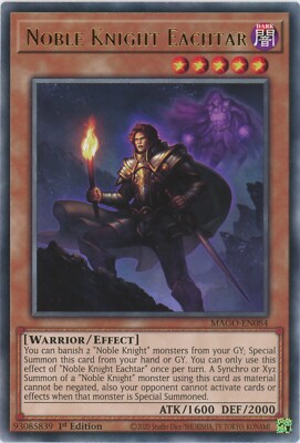 Yugioh Noble Knight Eachtar MAGO-EN084 Rare 1st  Nr Mint x3 Play Set-image
