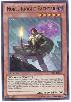 3 x Noble Knight Eachtar - PRIO-EN082 - Super Rare - 1st Edition Near Mint, Engl-image