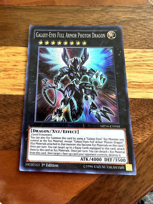 Galaxy-Eyes Full Armor Photon Dragon MP16-EN044 1st Edition Super Rare NM +BONUS-image