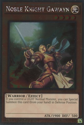 Yugioh Noble Knight Gawayn NKRT-EN004 Platinum Rare Edition NM-image