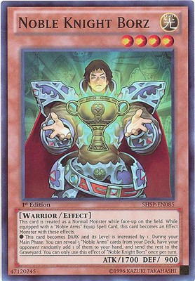 Yu-Gi-Oh Card - SHSP-EN085 - NOBLE KNIGHT BORZ (super rare holo) - NM/Mint-image