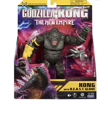 Godzilla KONG w/ BEAST Glove 6” Figure X Kong The New Empire 2024 Playmates NEW-image