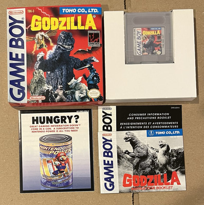 Nintendo Game Boy Godzilla With Box And Manual Tested Working-image