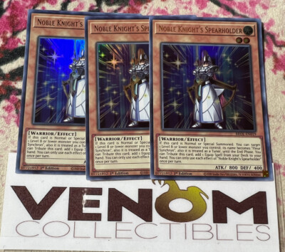 3x (M/NM) Noble Knight's Spearholder BROL-EN019 Ultra Rare 1st Edition YuGiOh-image