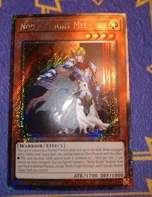 1x Noble Knight Medraut RA04-EN205 Platinum Secret Rare First Edition Near Mint -image