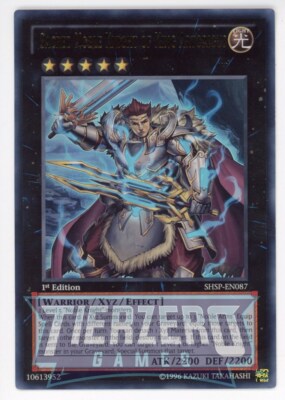 Yugioh SHSP-EN087 Sacred Noble Knight of King Artorigus Ultra Rare 1st Ed NM/LP-image
