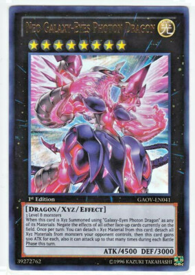 YUGIOH • Neo Galaxy-Eyes Photon Dragon 1ST ED ULTRA RARE GAOV-EN041 NMINT-image