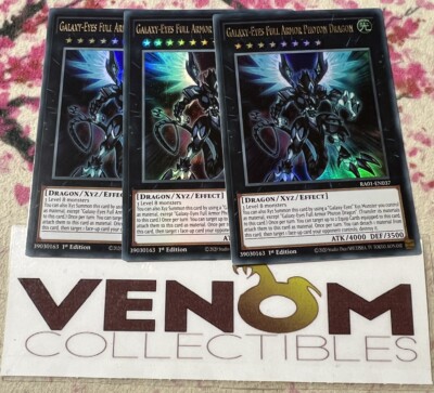 3x (M/NM) *EURO* Galaxy-Eyes Full Armor Photon Dragon RA01-EN037 Ultra YuGiOh-image