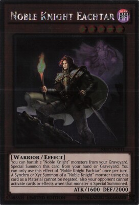 Yu-Gi-Oh! Noble Knight Eachtar NKRT-EN011 Platinum Rare Limited Edition NM-image
