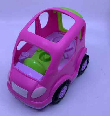 Fisher Price Little People Pink Musical All Around Car SUV Van Works-image