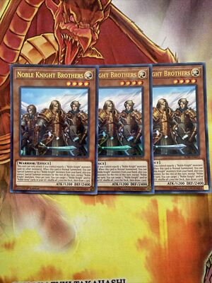 BLRR-EN072 x3 NOBLE KNIGHT BROTHERS YUGIOH CARDS-image