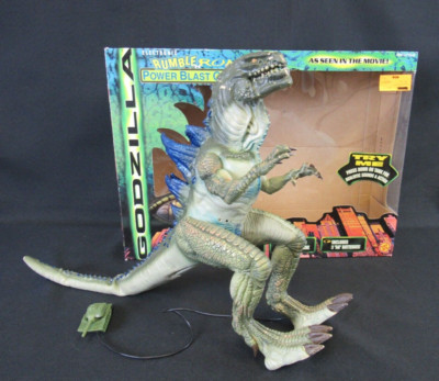 1998 Toy Biz Rumble N Roar Power Blast Godzilla w/Box  FM675-image