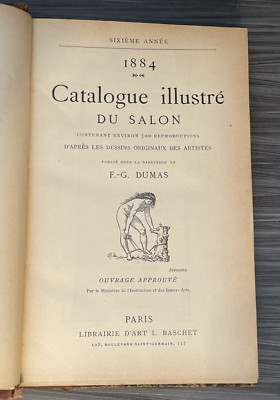Original Antique 1884 Catalogue Illustre Du Salon  By F. G. Dumas  300+ Ilustrat-image