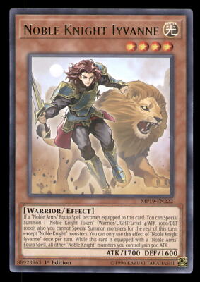 Yugioh Noble Knight Iyvanne #MP19-EN222 2019 Gold Sarcophagus Tin Mega Pack LP-image