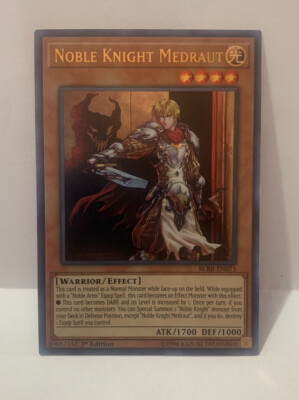 YUGIOH NOBLE KNIGHT MEDRAUT BLRR ULTRA  LIGHT PLAYED-image