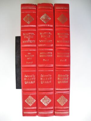 MASTERPIECES OF MYSTERY Ellery Queen 3 Vols Deluxe Binding DETECTIVE DIRECTORY +-image
