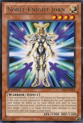 Noble Knight Joan - CBLZ-EN092 - Rare - 1st Edition - Heavily Played-image