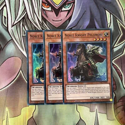 CYHO-EN090 x3 Noble Knight Pellinore Super Rare Excellent Condition Yugioh-image