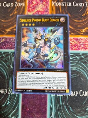 Yu-Gi-Oh! Starliege Photon Blast Dragon LED3-EN034 Ultra Rare 1st Edition NM-image