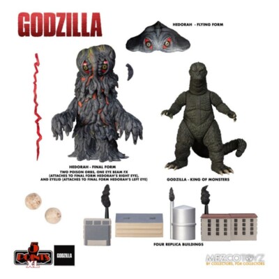 Mezco Toyz Diorama Godzilla Vs Hedorah Premium Diorama Set 5 Points XL-image
