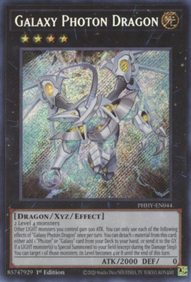 1x (NM) Galaxy Photon Dragon - PHHY-EN044 - Secret Rare - 1st Edition  YuGiOh-image