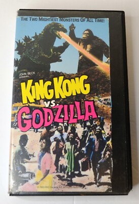 KING KONG VS GODZILLA 1987 VHS TAPE JOHN BECK CUT BOX -image