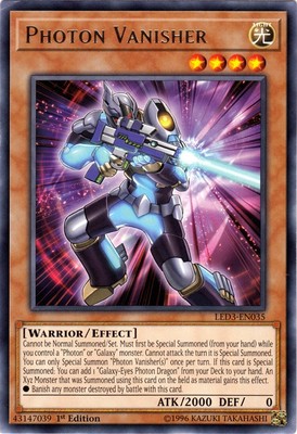Photon Vanisher - LED3-EN035 - Rare - 1st Edition - Lightly Played-image