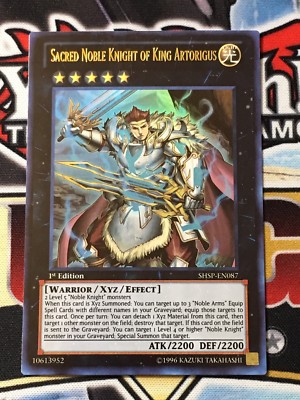YuGiOh - Sacred Noble Knight of King Artorigus - SHSP-EN087 -Ultra Rare M/NM 1st-image